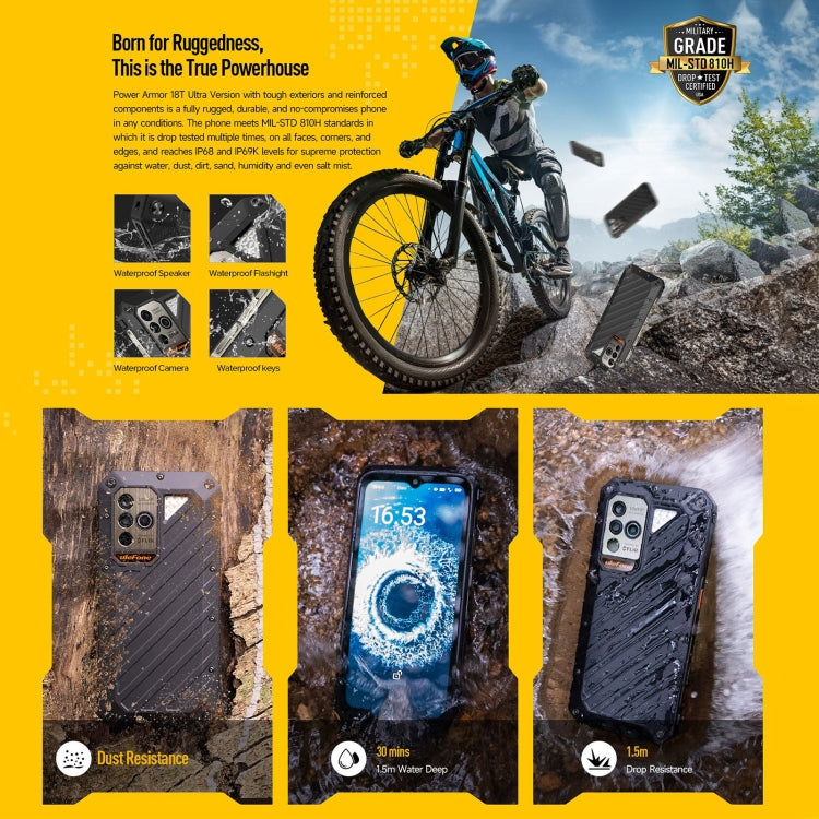 Ulefone Power Armor 18T Ultra Version 5G Thermal Imaging Rugged Phone, Side Fingerprint, 6.58 inch Android 13 MediaTek Dimensity 7050 Octa Core up to 2.6GHz, Network: 5G, NFC, OTG Ulefone Power Armor 18T Ultra Version 5G Thermal Imaging Rugged Phone, Side Fingerprint, 6.58 inch Android 13 MediaTek Dimensity 7050 Octa Core up to 2.6GHz, Network: 5G, NFC, OTG
